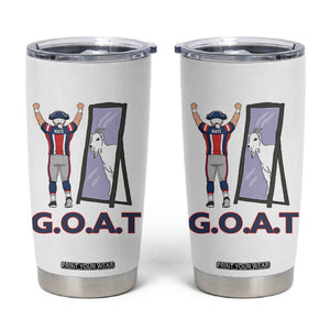Number Ten Mirror Goat Tumbler Cup Football Lover Gift TS12 White Print Your Wear