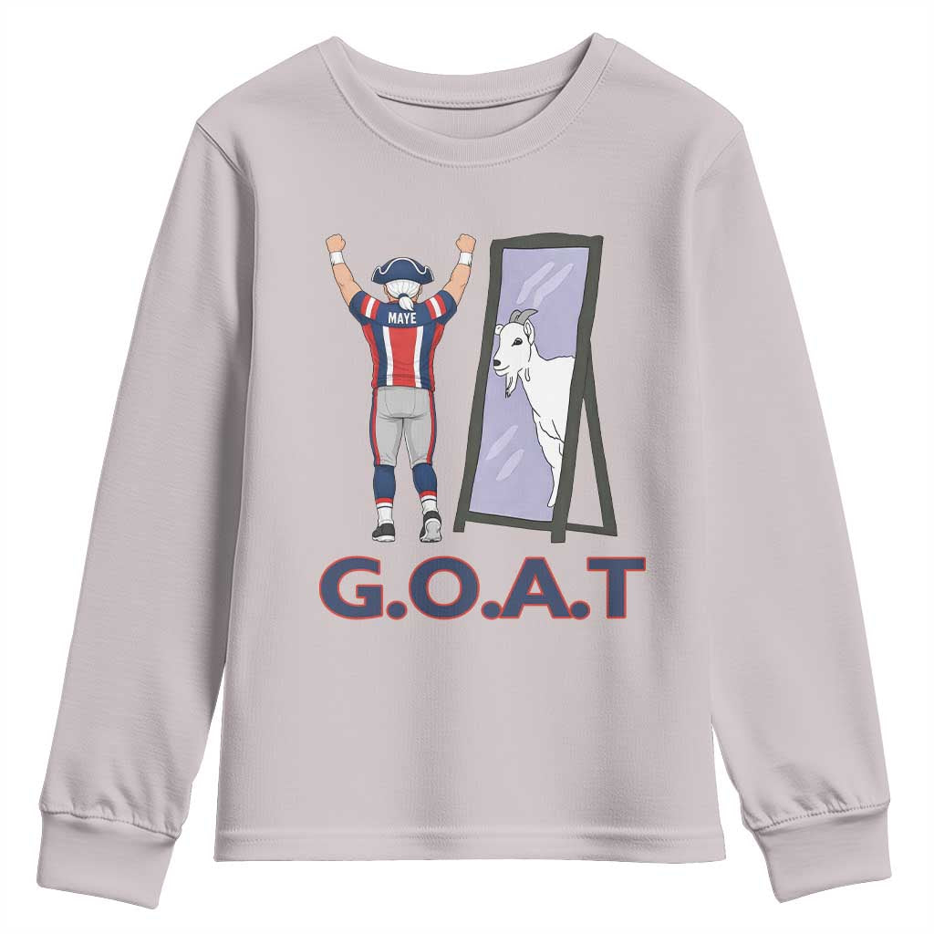 Number Ten Mirror Goat Youth Sweatshirt Football Lover Gift TS12 Ice Gray Print Your Wear