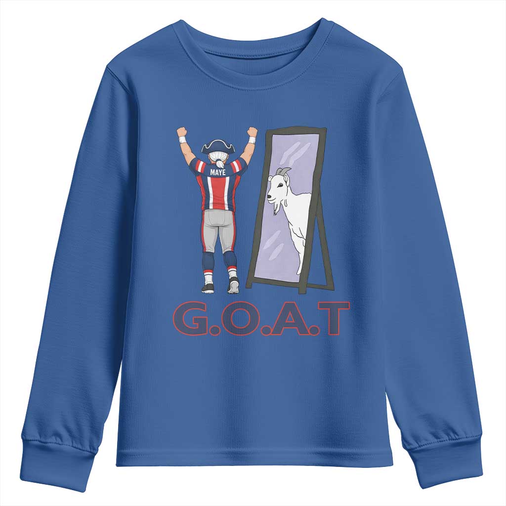 Number Ten Mirror Goat Youth Sweatshirt Football Lover Gift TS12 Royal Blue Print Your Wear