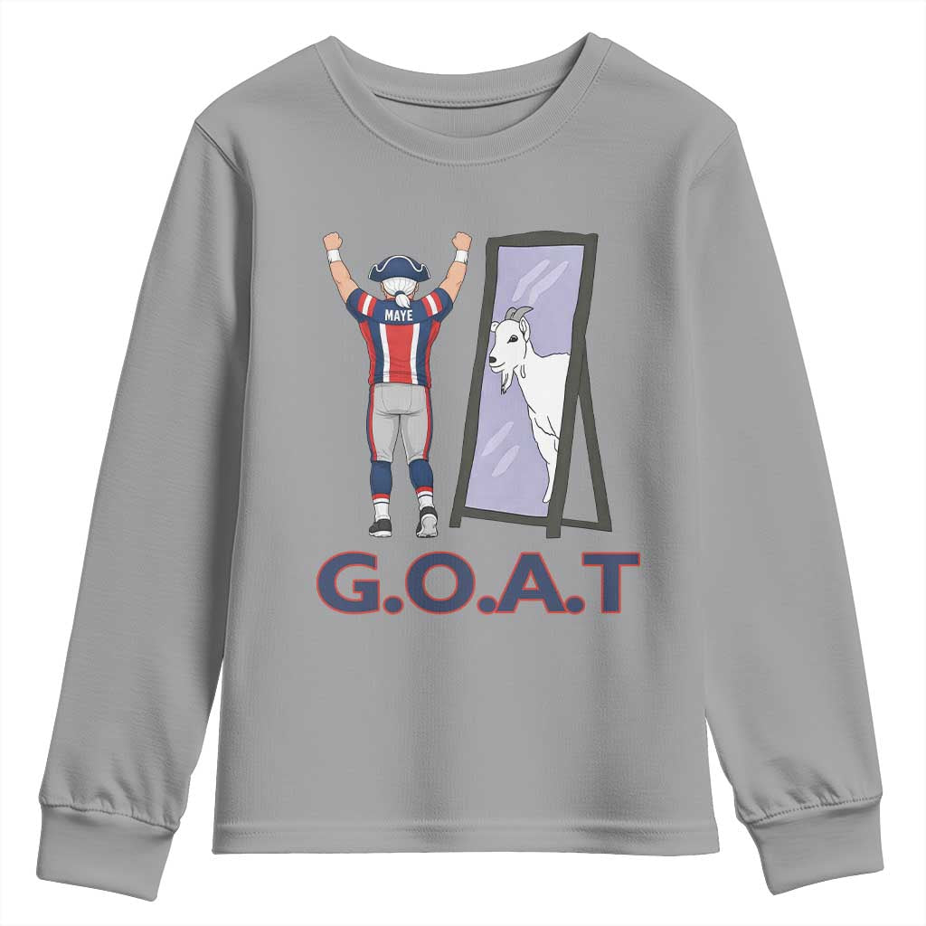 Number Ten Mirror Goat Youth Sweatshirt Football Lover Gift TS12 Sport Gray Print Your Wear