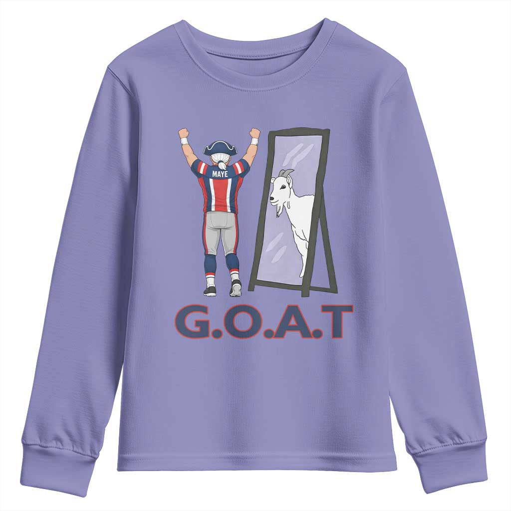 Number Ten Mirror Goat Youth Sweatshirt Football Lover Gift TS12 Violet Print Your Wear