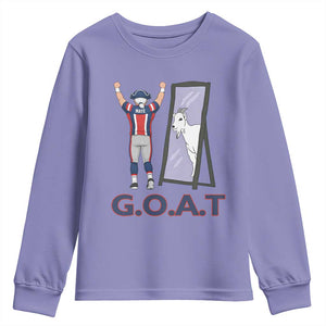 Number Ten Mirror Goat Youth Sweatshirt Football Lover Gift TS12 Violet Print Your Wear