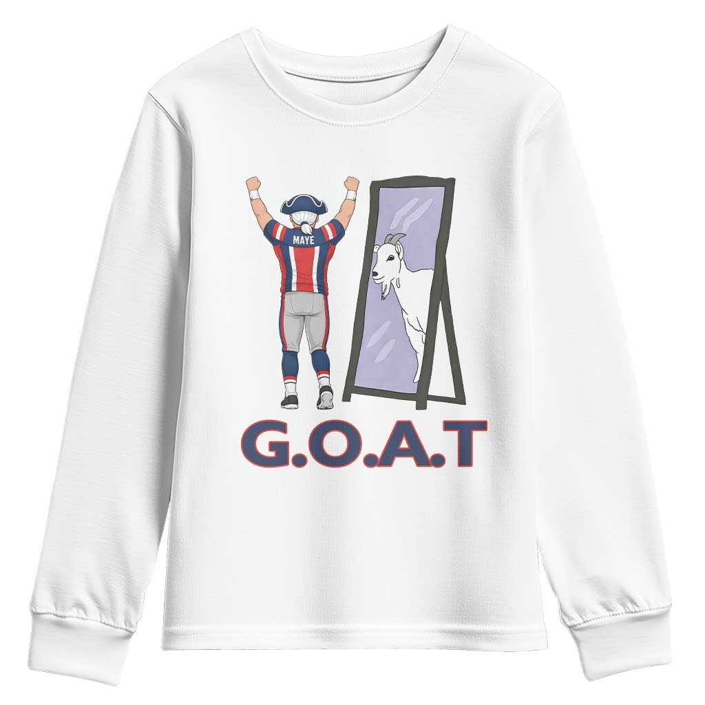 Number Ten Mirror Goat Youth Sweatshirt Football Lover Gift TS12 White Print Your Wear