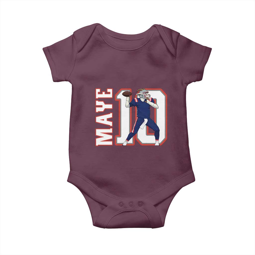 Maye Lover Baby Onesie QB 10 Player Fan TS12 Maroon Print Your Wear