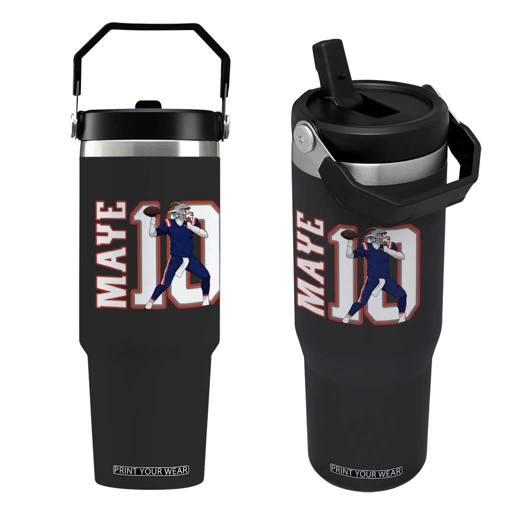 Maye Lover Flip Straw Tumbler QB 10 Player Fan TS12 One Size: 30 oz Black Print Your Wear