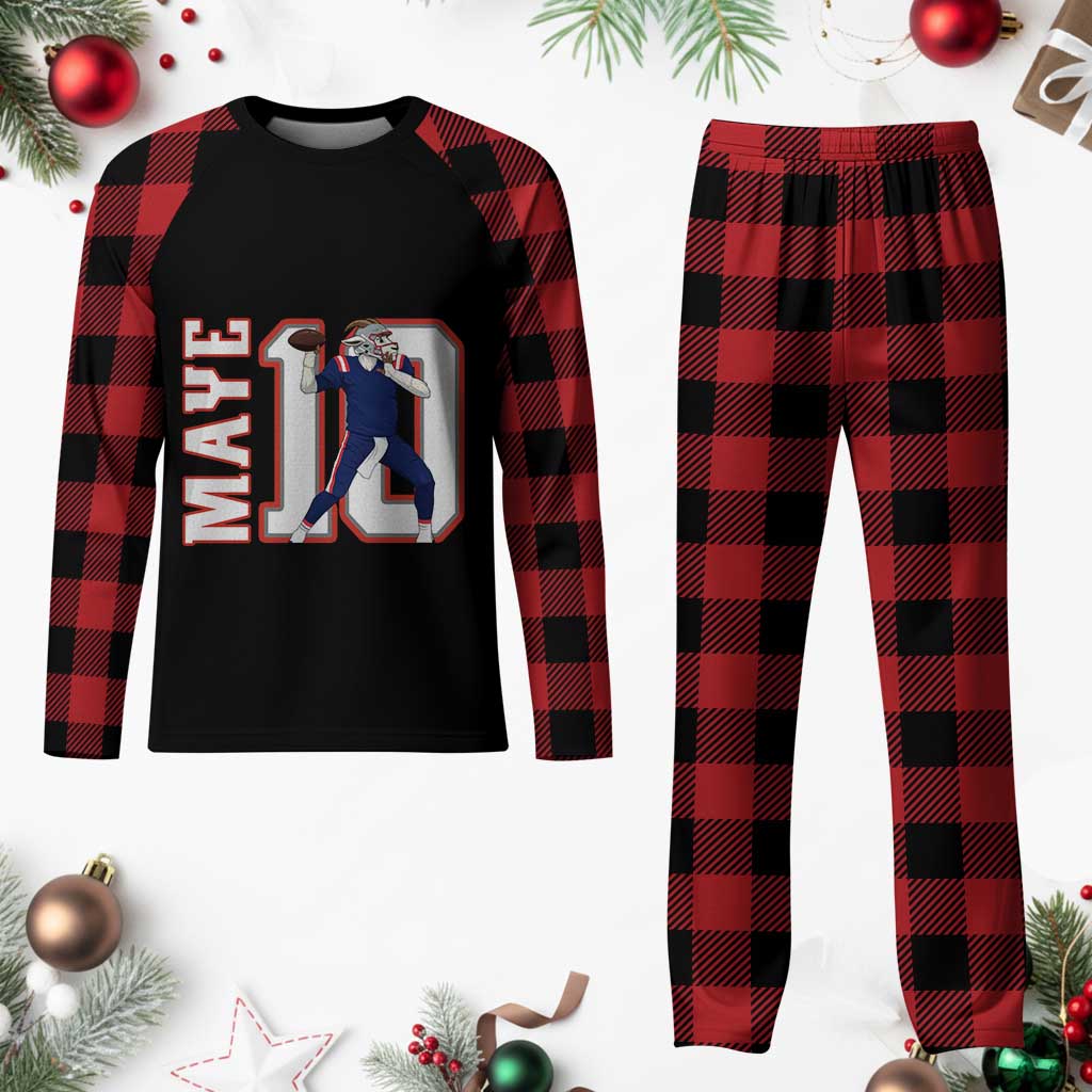 Maye Lover Plaid Pajama Set QB 10 Player Fan TS12 Buffalo Plaid Print Your Wear