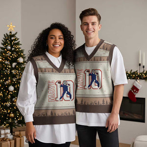 Maye Lover V-Neck Knit Sweater Vest QB 10 Player Fan TS12 Mocha Mousse Print Your Wear