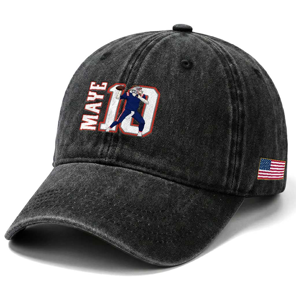 Maye Lover Washed Cotton Baseball Cap QB 10 Player Fan TS12 Print Your Wear
