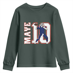 Maye Lover Youth Sweatshirt QB 10 Player Fan TS12 Dark Forest Green Print Your Wear