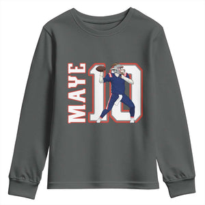 Maye Lover Youth Sweatshirt QB 10 Player Fan TS12 Dark Heather Print Your Wear
