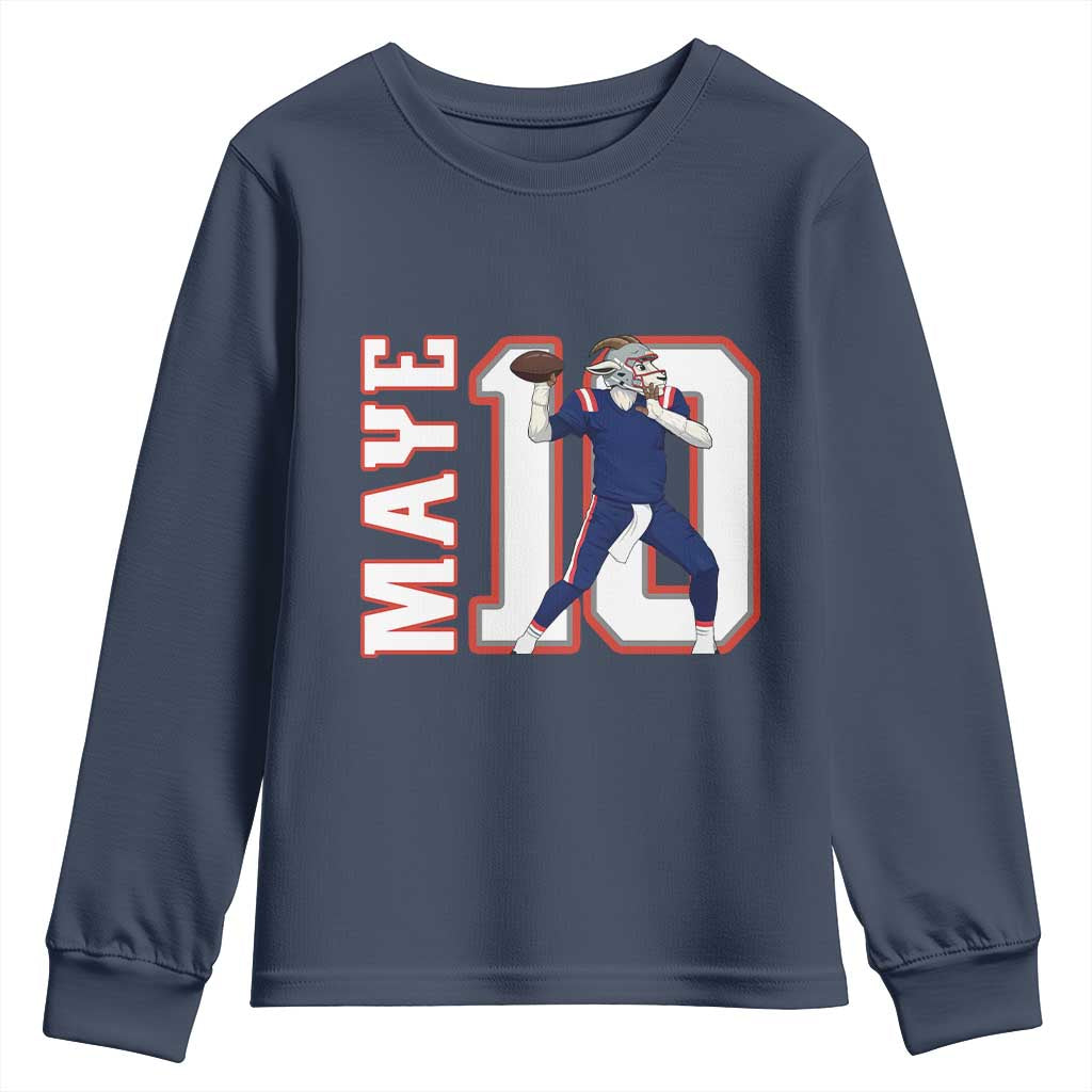 Maye Lover Youth Sweatshirt QB 10 Player Fan TS12 Navy Print Your Wear