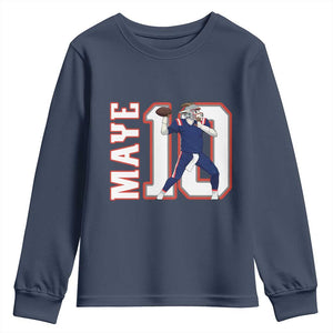 Maye Lover Youth Sweatshirt QB 10 Player Fan TS12 Navy Print Your Wear