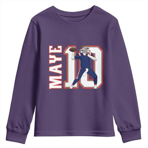 Maye Lover Youth Sweatshirt QB 10 Player Fan TS12 Purple Print Your Wear