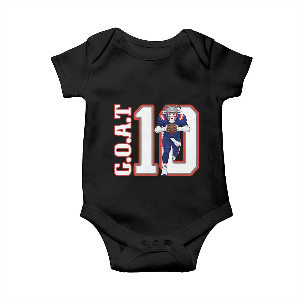 Number Ten Football Quarterback Fan Baby Onesie TS12 Black Print Your Wear