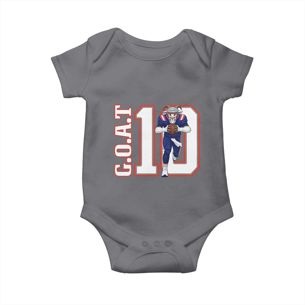 Number Ten Football Quarterback Fan Baby Onesie TS12 Charcoal Print Your Wear