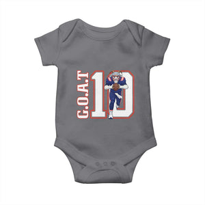 Number Ten Football Quarterback Fan Baby Onesie TS12 Charcoal Print Your Wear