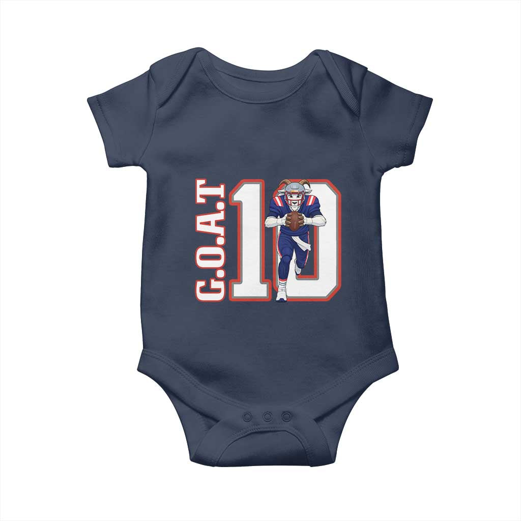 Number Ten Football Quarterback Fan Baby Onesie TS12 Navy Print Your Wear