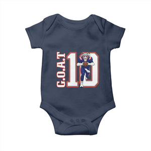 Number Ten Football Quarterback Fan Baby Onesie TS12 Navy Print Your Wear