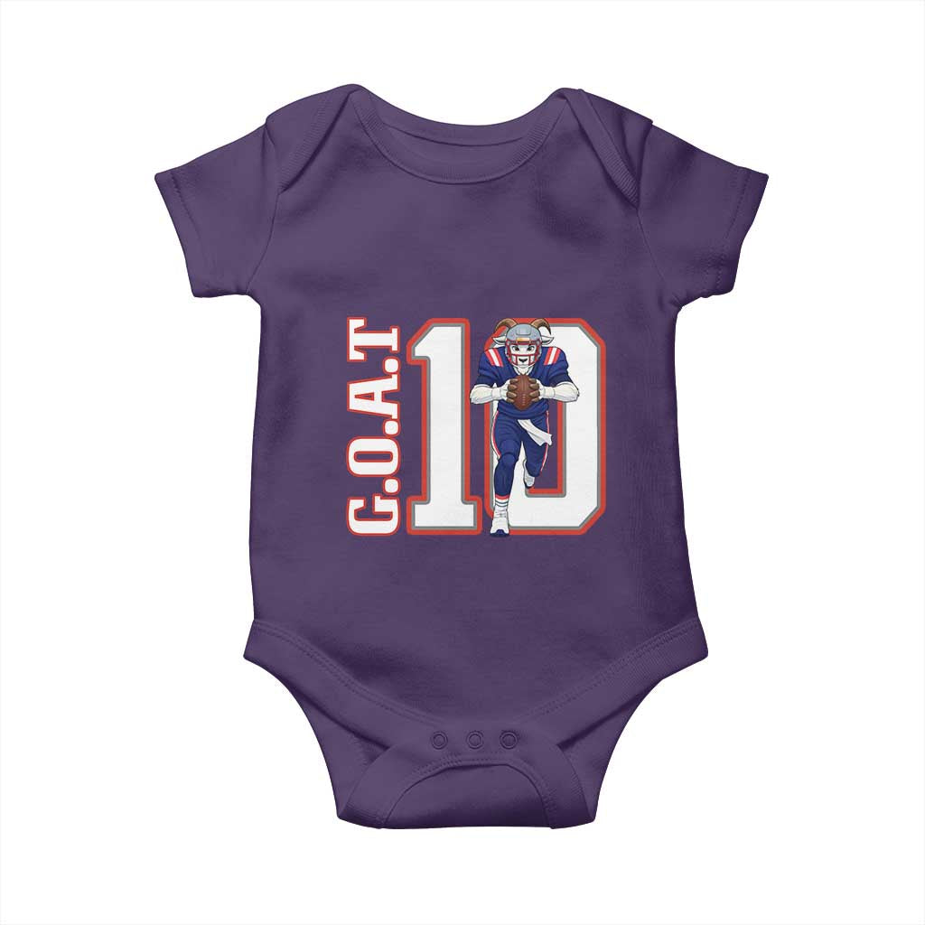 Number Ten Football Quarterback Fan Baby Onesie TS12 Purple Print Your Wear