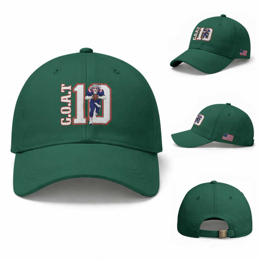 Number Ten Football Quarterback Fan Baseball Cap TS12 Baseball Cap Universal Fit Irish Green Print Your Wear