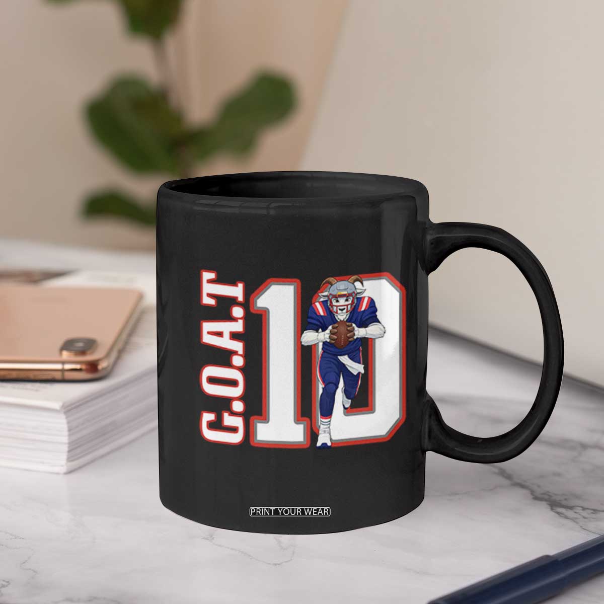Number Ten Football Quarterback Fan Coffee Mug TS12 Print Your Wear