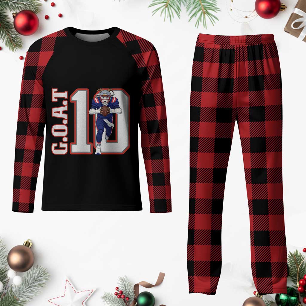 Number Ten Football Quarterback Fan Plaid Pajama Set TS12 Buffalo Plaid Print Your Wear