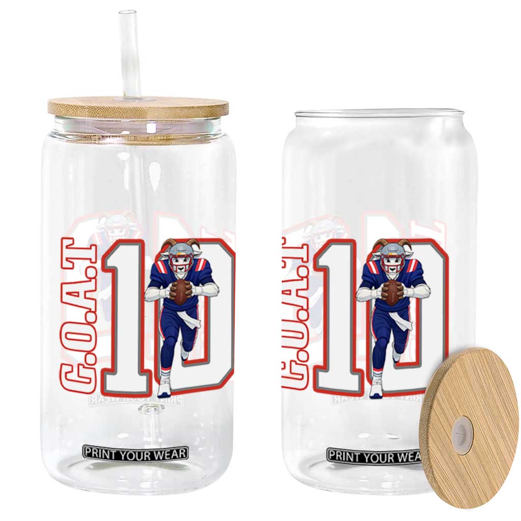 Number Ten Football Quarterback Fan Glass Can TS12 Print Your Wear