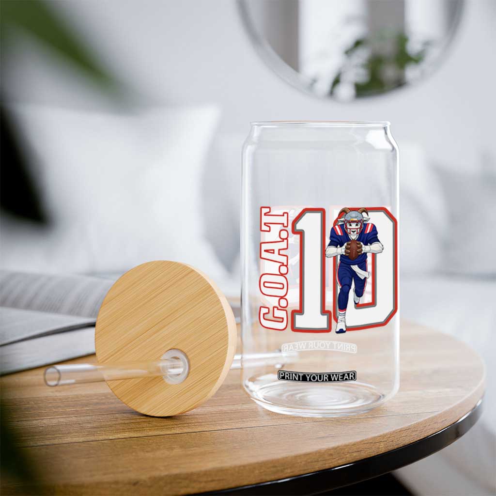 Number Ten Football Quarterback Fan Glass Can TS12 Print Your Wear