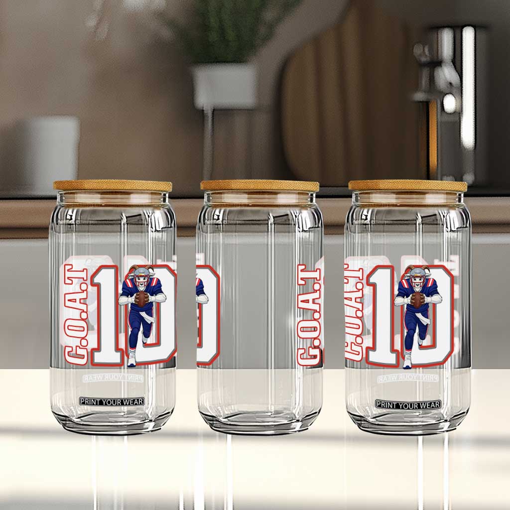 Number Ten Football Quarterback Fan Glass Can TS12 Print Your Wear