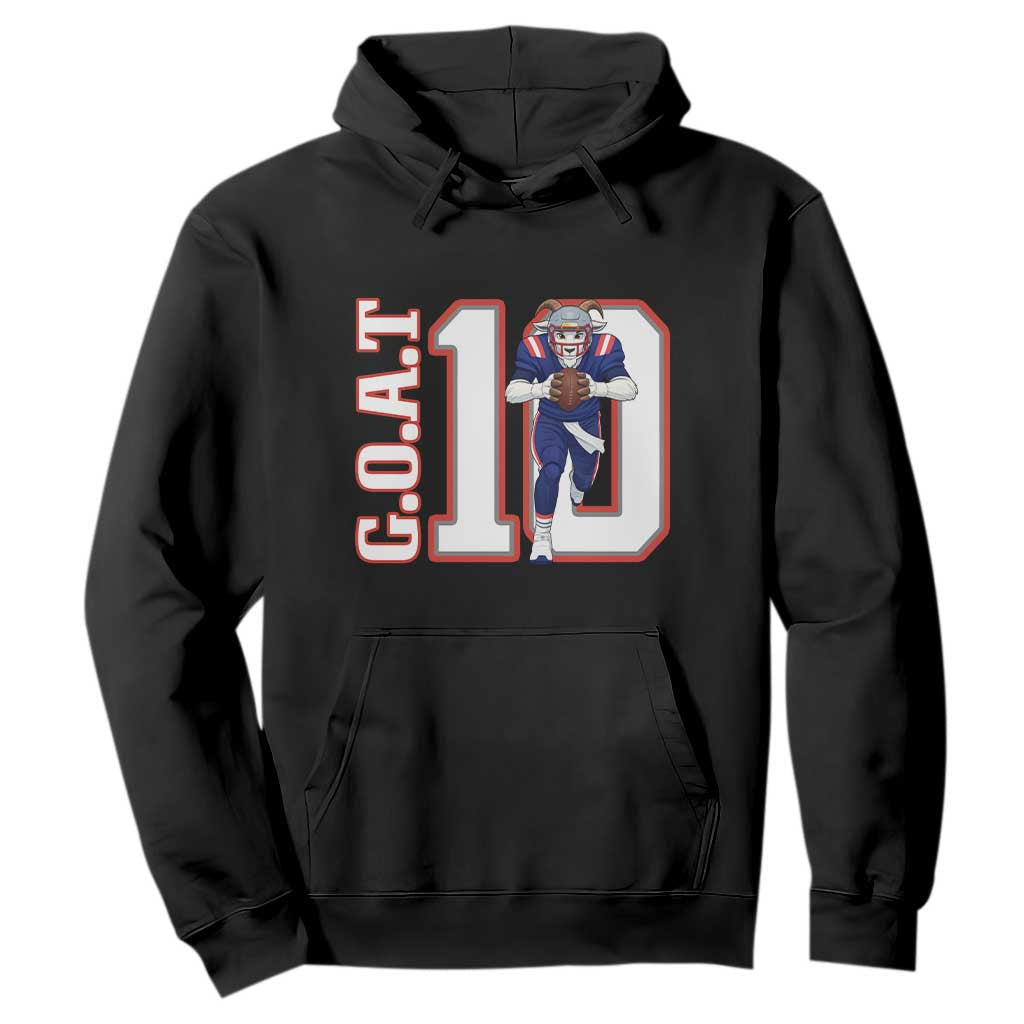 Number Ten Football Quarterback Fan Hoodie TS12 Black Print Your Wear