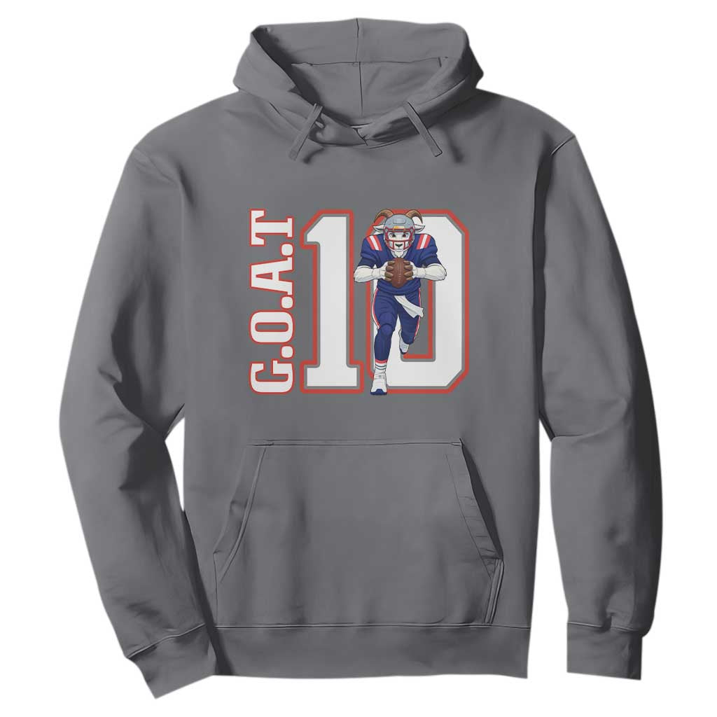 Number Ten Football Quarterback Fan Hoodie TS12 Charcoal Print Your Wear