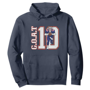Number Ten Football Quarterback Fan Hoodie TS12 Navy Print Your Wear