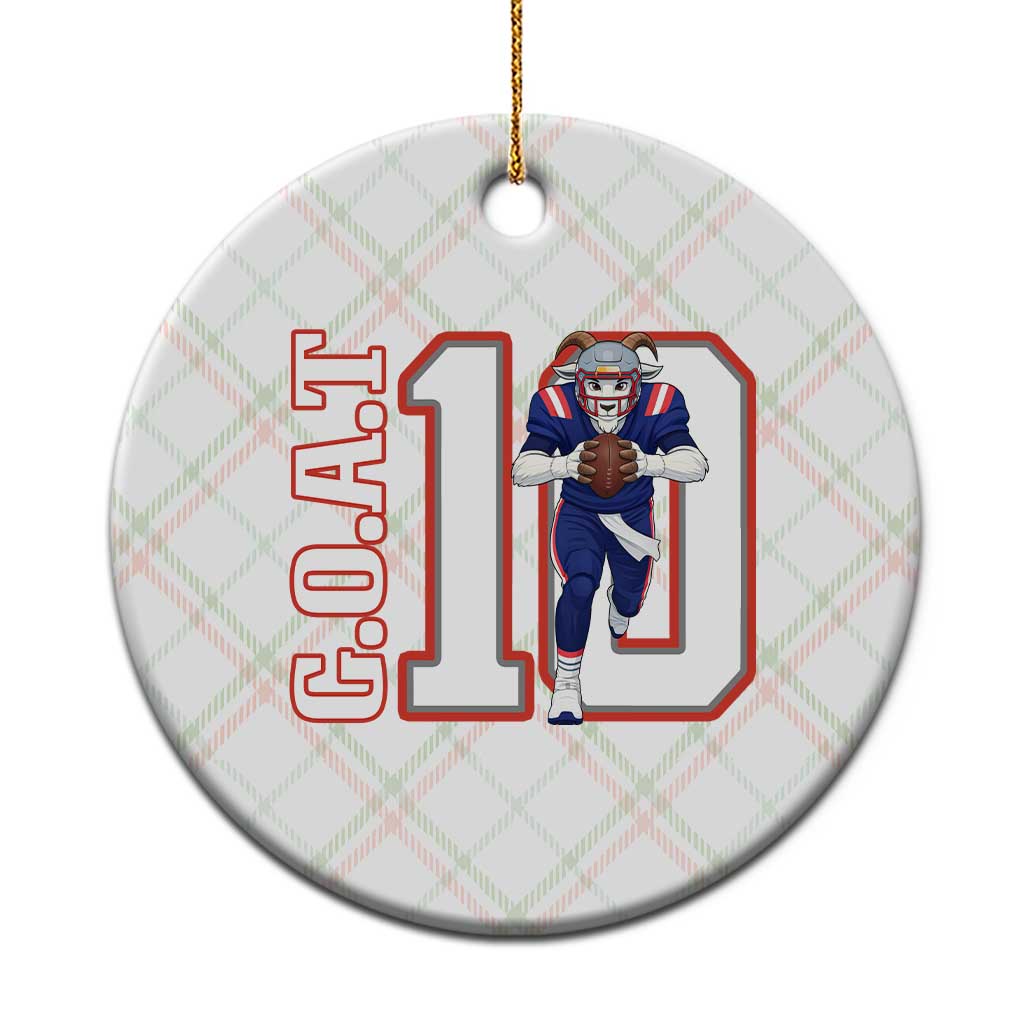 Number Ten Football Quarterback Fan Ceramic Ornament TS12 1pc Christmas Plaid Print Your Wear