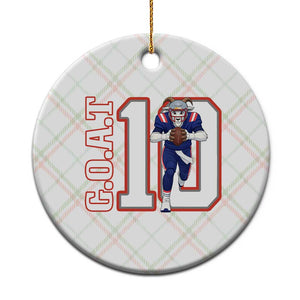 Number Ten Football Quarterback Fan Ceramic Ornament TS12 1pc Christmas Plaid Print Your Wear