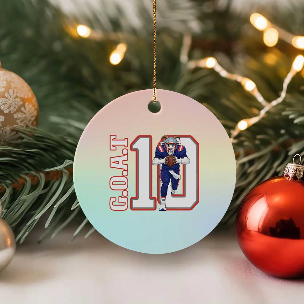 Number Ten Football Quarterback Fan Ceramic Ornament TS12 1pc Pastel Print Your Wear
