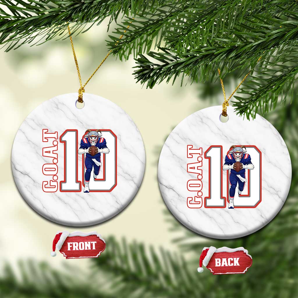 Number Ten Football Quarterback Fan Ceramic Ornament TS12 1pc White Marble Print Your Wear