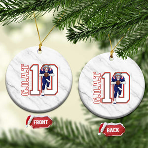 Number Ten Football Quarterback Fan Ceramic Ornament TS12 1pc White Marble Print Your Wear