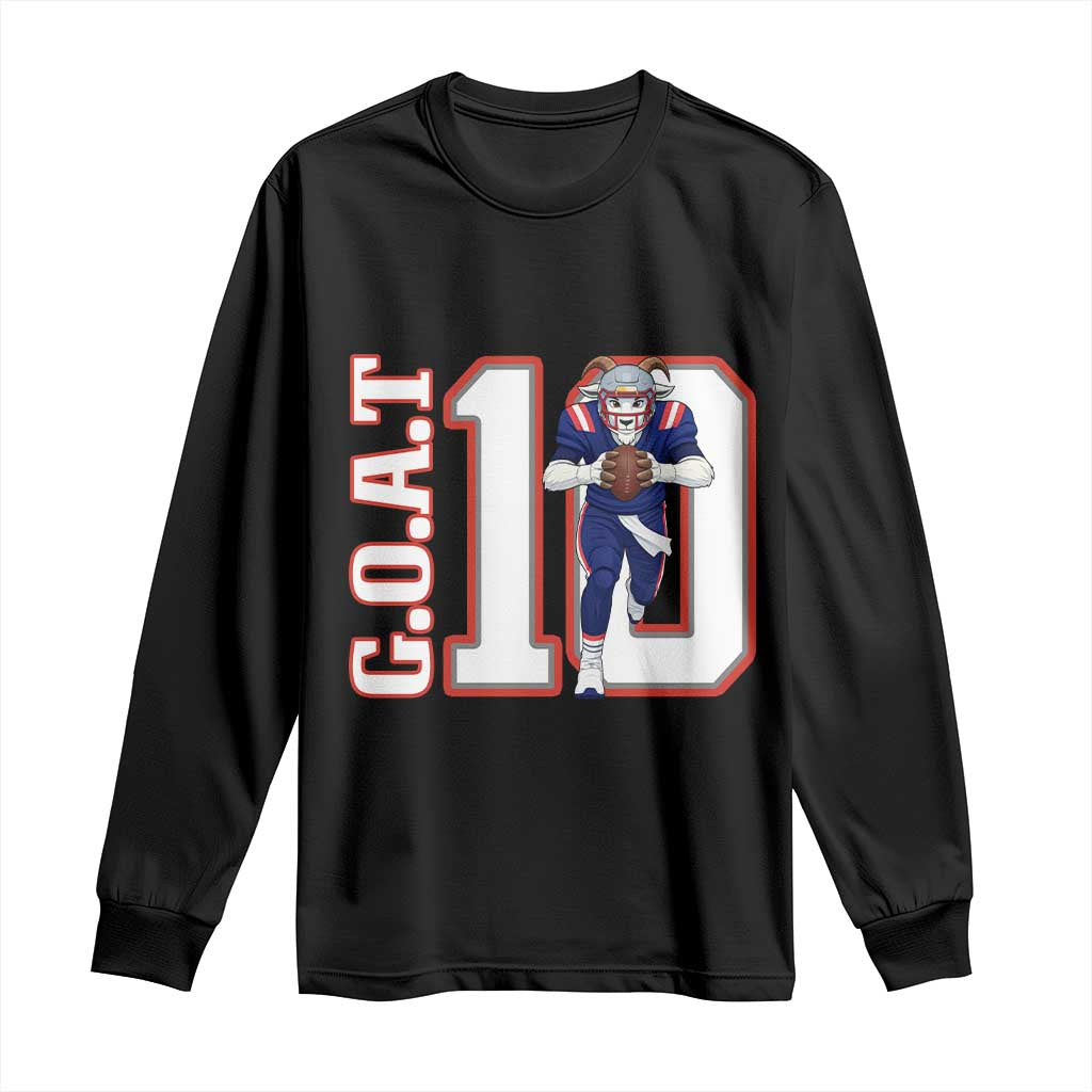 Number Ten Football Quarterback Fan Long Sleeve Shirt TS12 Black Print Your Wear