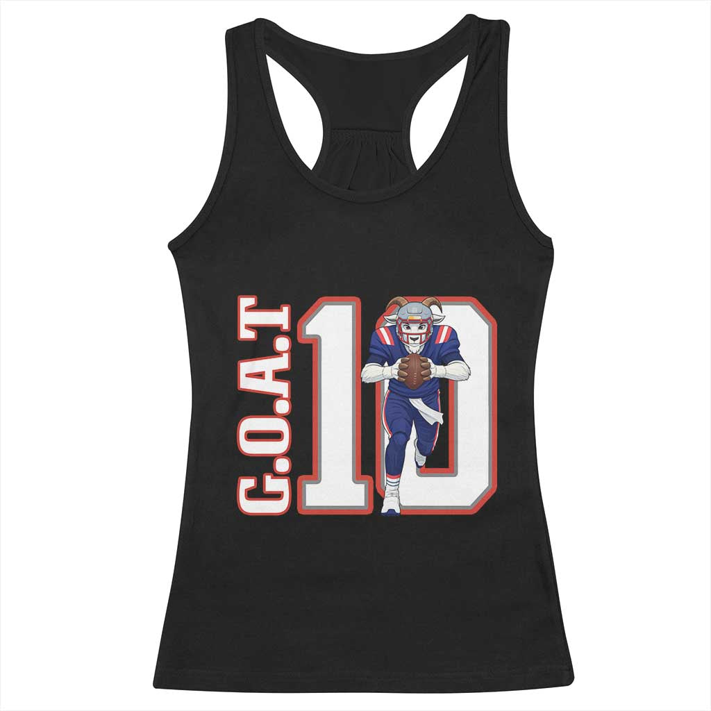 Number Ten Football Quarterback Fan Racerback Tank Top TS12 Black Print Your Wear