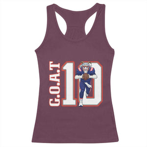 Number Ten Football Quarterback Fan Racerback Tank Top TS12 Maroon Print Your Wear
