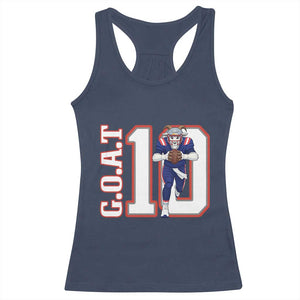 Number Ten Football Quarterback Fan Racerback Tank Top TS12 Navy Print Your Wear