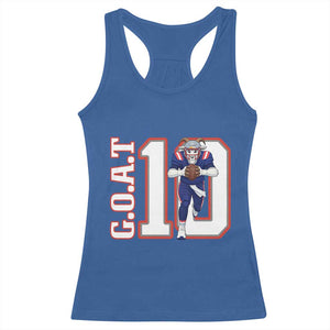 Number Ten Football Quarterback Fan Racerback Tank Top TS12 Royal Blue Print Your Wear