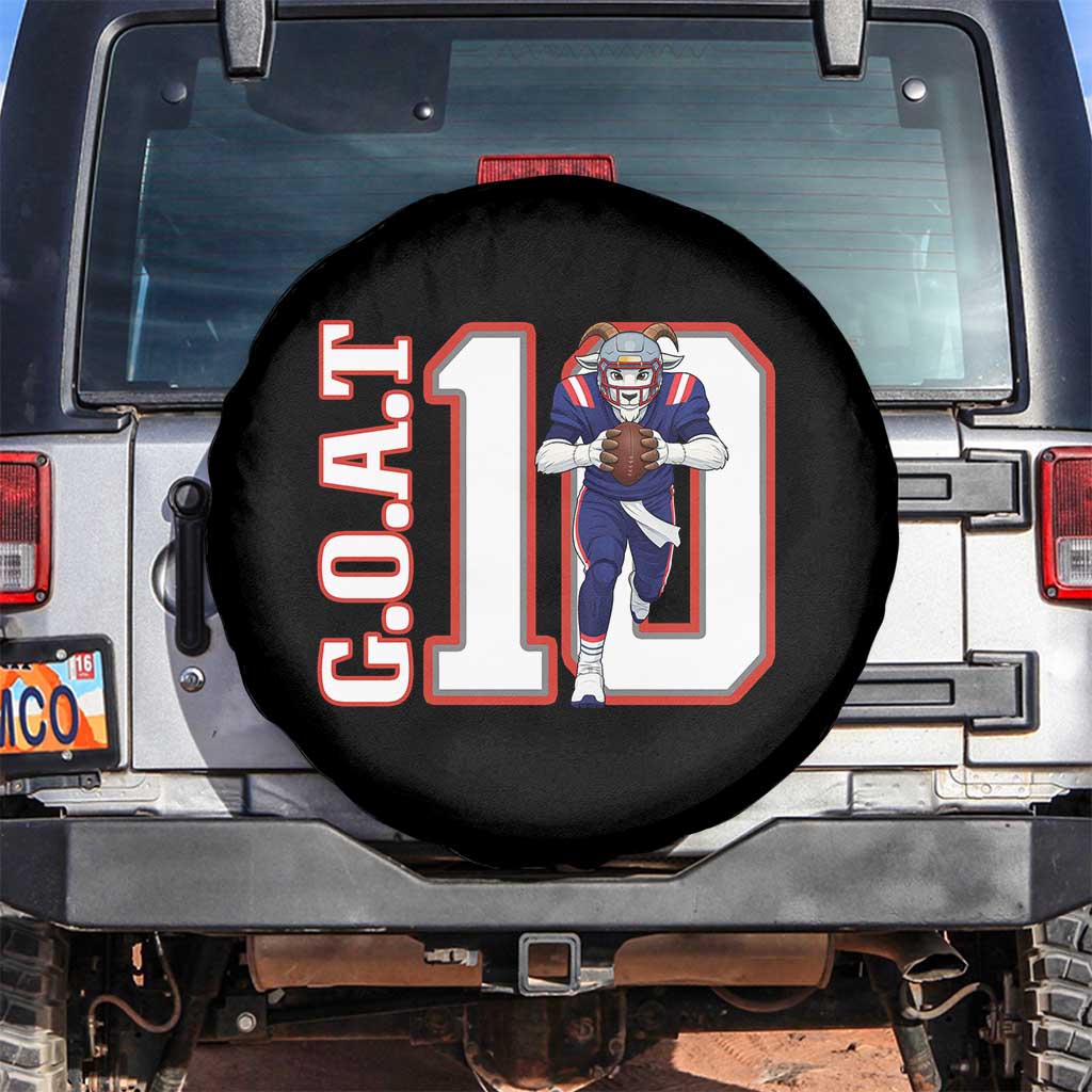 Number Ten Football Quarterback Fan Spare Tire Cover TS12 No hole Black Print Your Wear