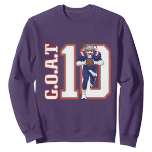 Number Ten Football Quarterback Fan Sweatshirt TS12 Purple Print Your Wear