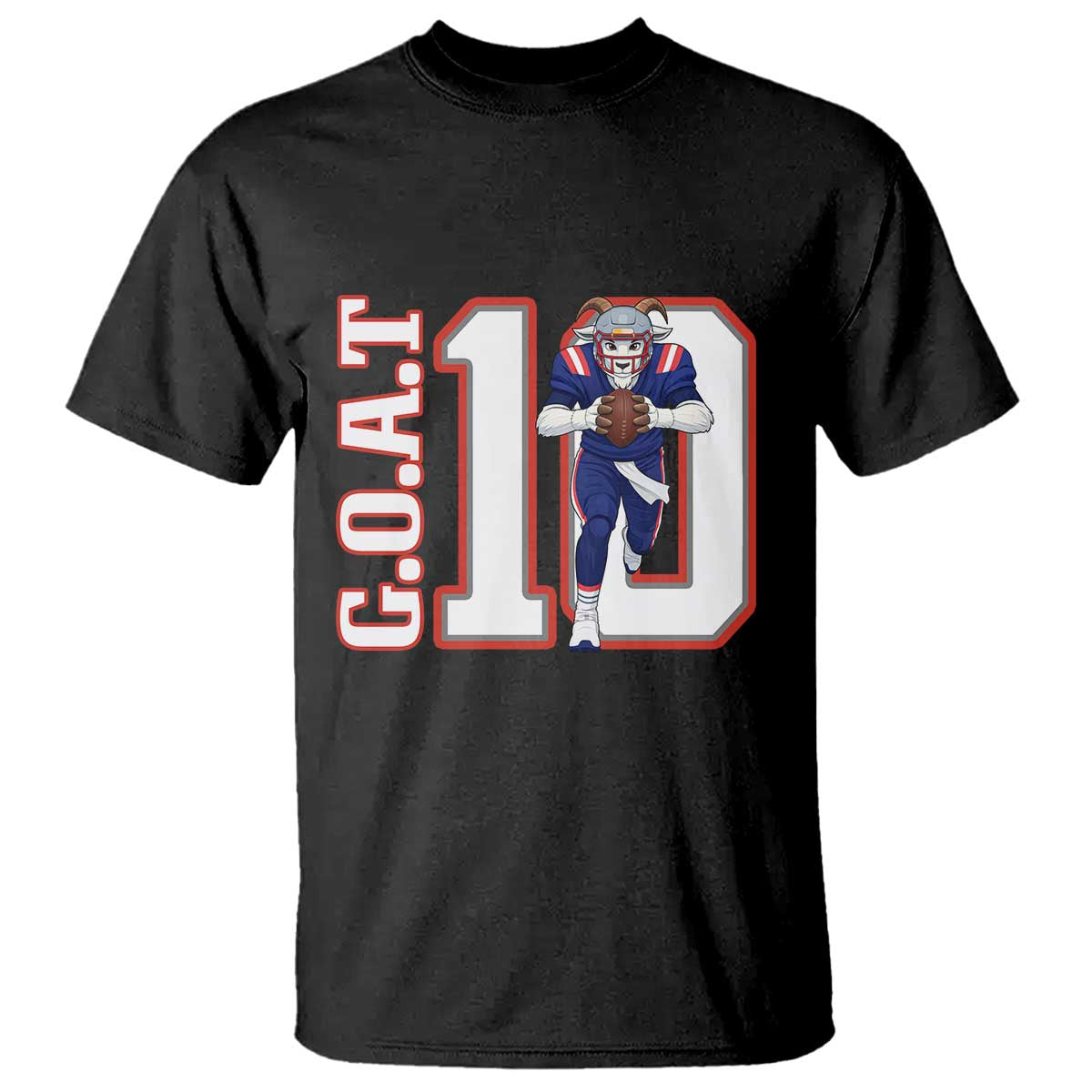 Number Ten Football Quarterback Fan T Shirt TS12 Black Print Your Wear