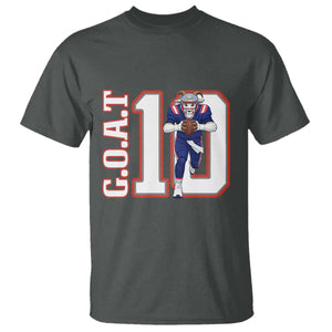 Number Ten Football Quarterback Fan T Shirt TS12 Dark Heather Print Your Wear