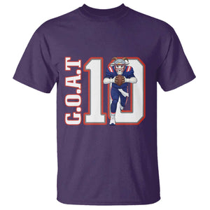 Number Ten Football Quarterback Fan T Shirt TS12 Purple Print Your Wear