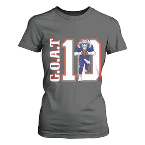 Number Ten Football Quarterback Fan T Shirt For Women TS12 Dark Heather Print Your Wear