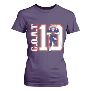 Number Ten Football Quarterback Fan T Shirt For Women TS12 Purple Print Your Wear