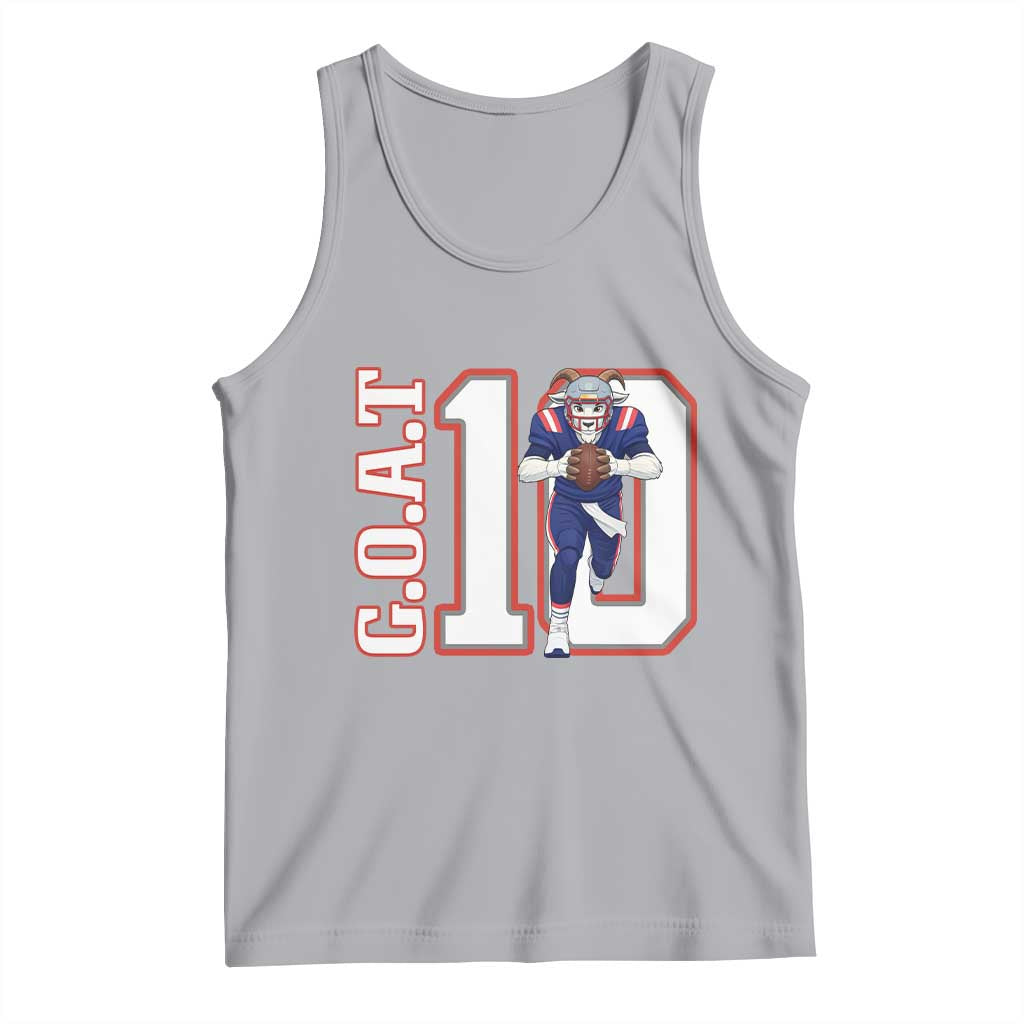 Number Ten Football Quarterback Fan Tank Top TS12 Athletic Heather Print Your Wear
